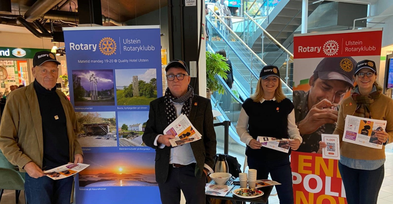 Vi er stolte av Ulstein og Maridalen Rotaryklubber og alle som har bidratt på Poliodagen